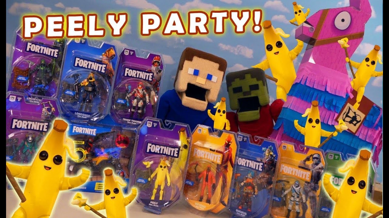 Fortnite BANANA PEELY Party! Series 3 & 4 Jazwares Figures Unboxing