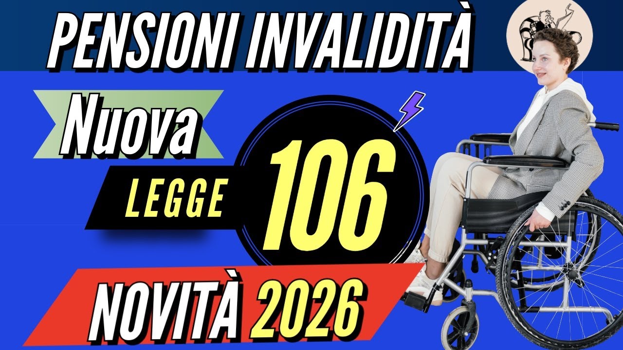 PENSIONI INVALIDIT&Agrave; e LEGGE 104 👉 TUTTE LE NOVIT&Agrave; 2026❗️IMPORTI, AUMENTI e CAMBIAMENTI UFFICIALI