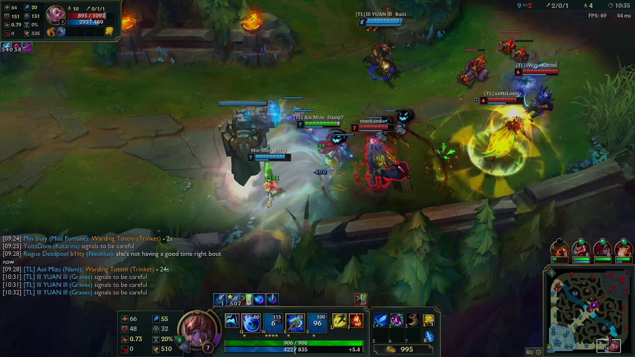 League of Legends -- Season 8 Ranked Solo/Duo - Perfect Nami Support Game