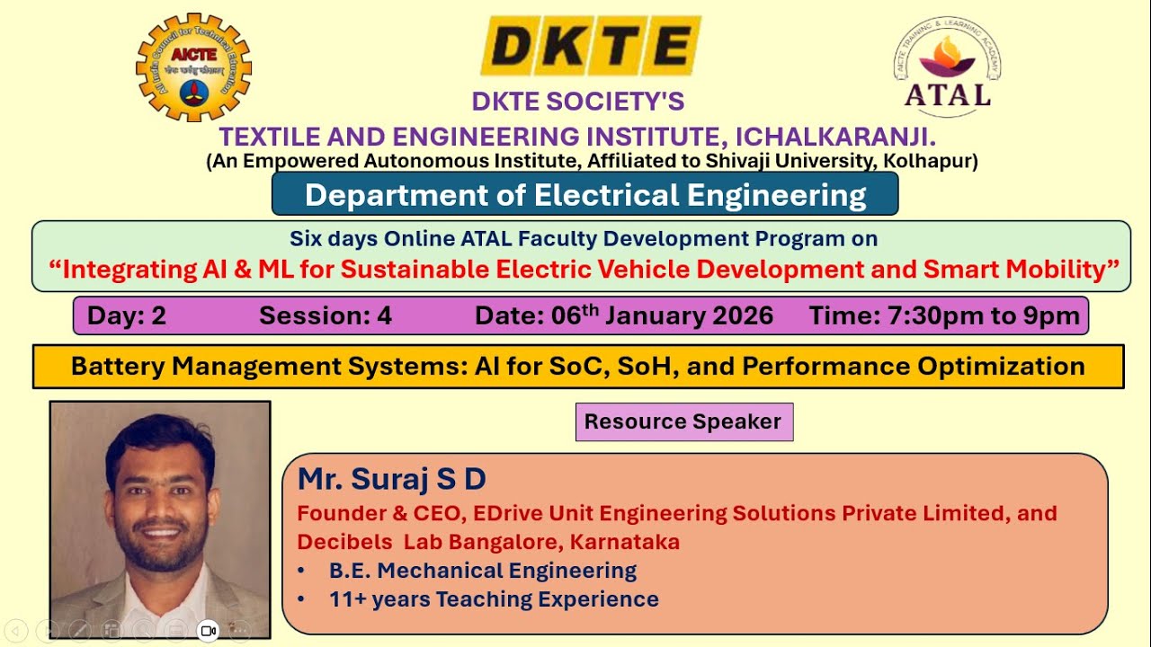 ATAL FDP EE Day 03 Session 04 by Mr. Suraj S D