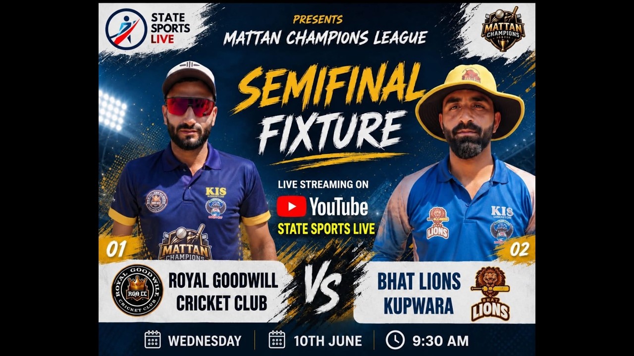 Semi Final No:- 01 | Royal Goodwill Cricket Club Vs Bhat Lions Kupwara (Mattan Champions League)