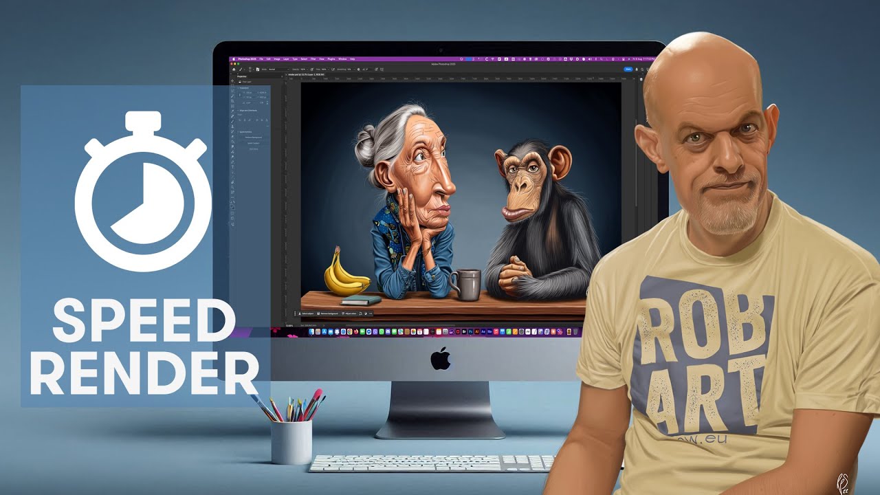 SPEED RENDER ILLUSTRATION ART; 