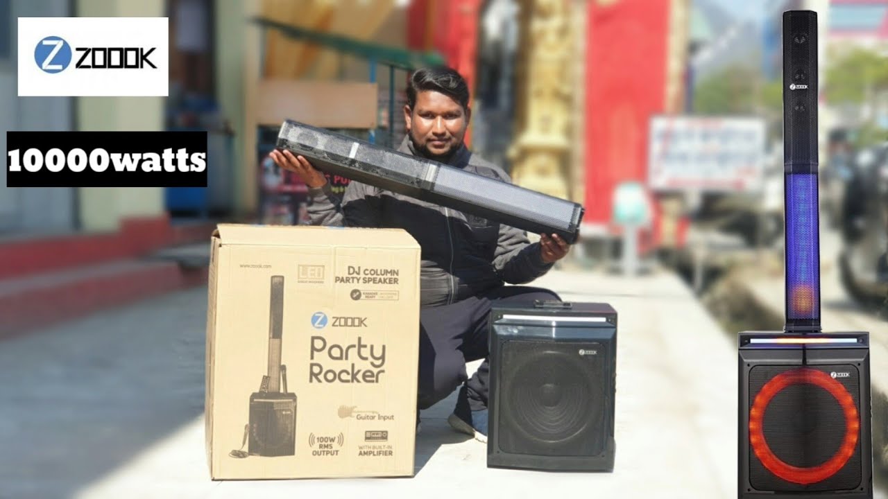 Zoook Party Rocker⚡UNBOXING/REVIEW⚡10000watts POWERFUL BASS WITH PARTY LIGHTS KARAOKE
