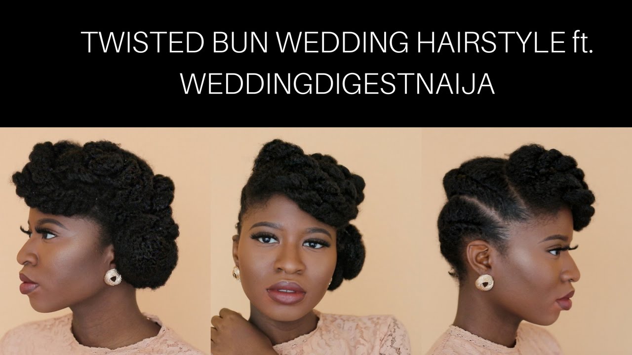 NATURAL HAIR | TWISTED BUNS UPDO ON THICK/TYPE 4 HAIR (WEDDING GUEST LOOK) FT. WEDDINGDIGESTNAIJA