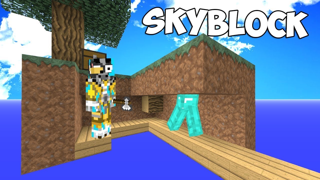 TROLLEANDO EN SKYBLOCK BAJO TIERRA EN MINECRAFT 😂