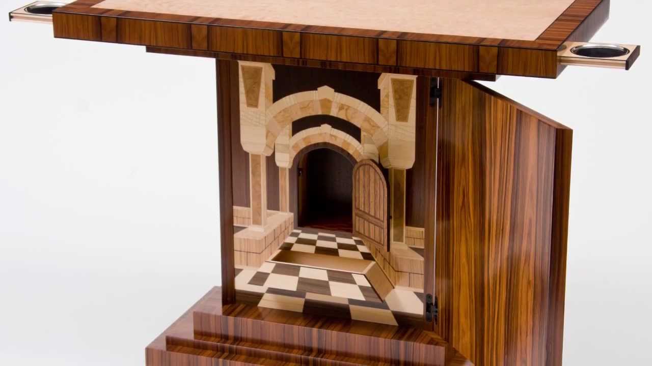 Craig Thibodeau-CT Fine Furniture - Art Deco Table with Trompe L'oeil Interior