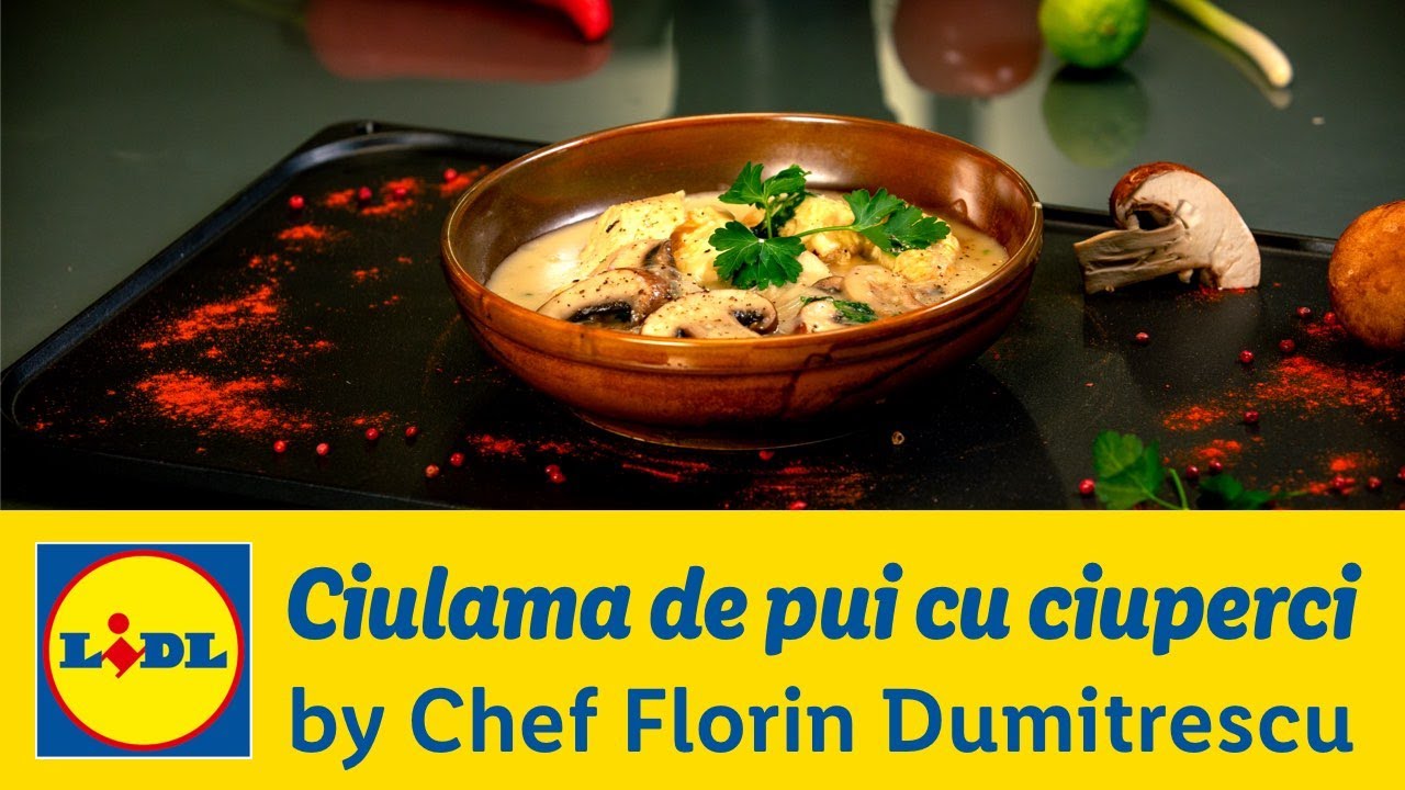 Ciulama de pui cu ciuperci • Gateste cu Chef Florin Dumitrescu