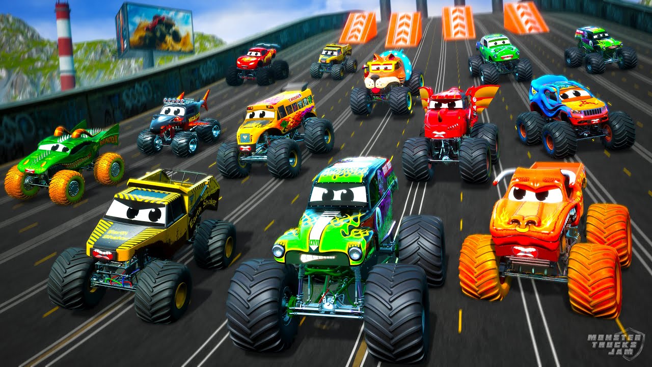 Monster Trucks Freestyle Race! Crazy Ramps, Flips, & High-Speed Crashes | Monster Jam Wild Action!