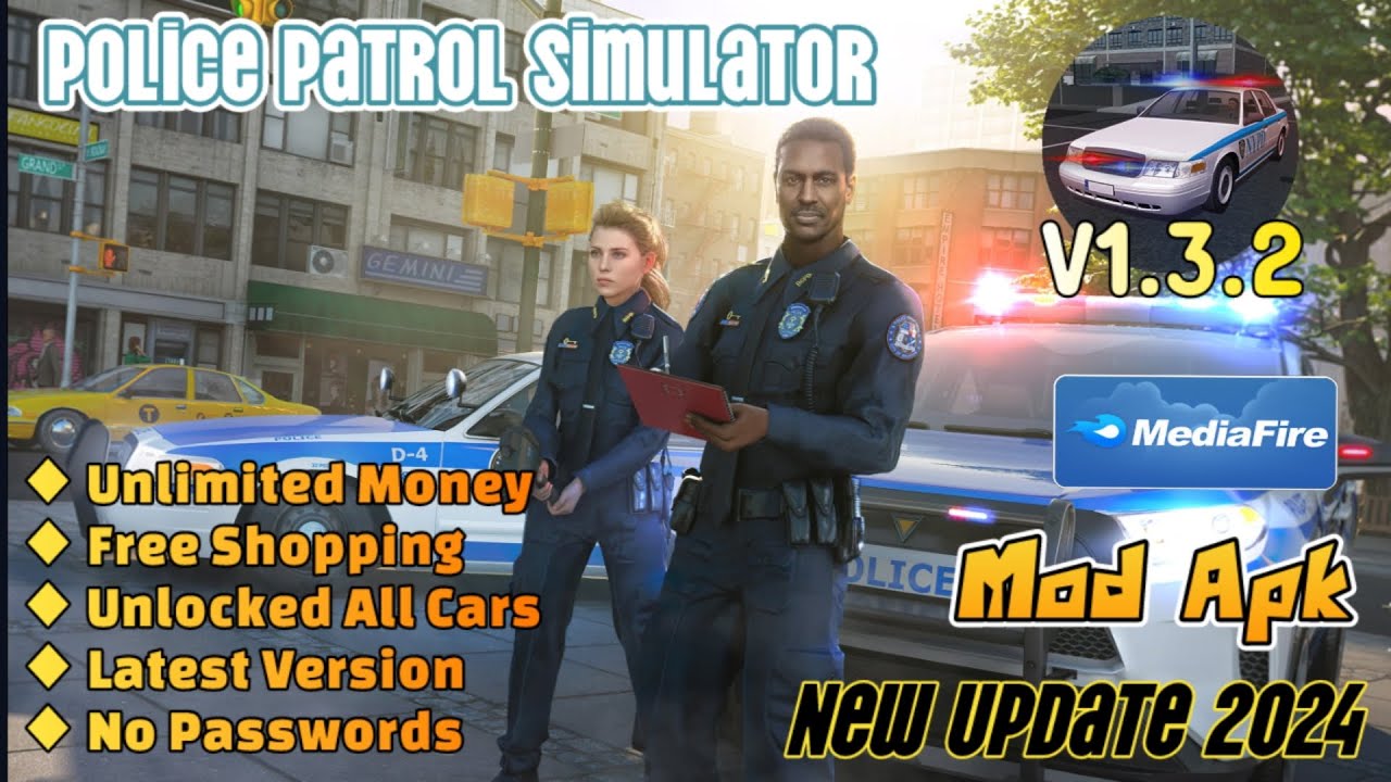 Police Patrol Simulator | v1.3.2 | Mod Apk | Unlimited Money Free Shopping | Gameplay