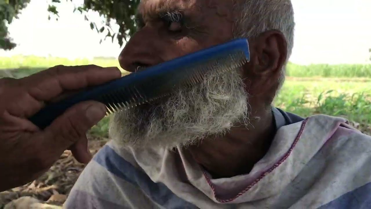 Old man like || vintage shave || with old barber ||
