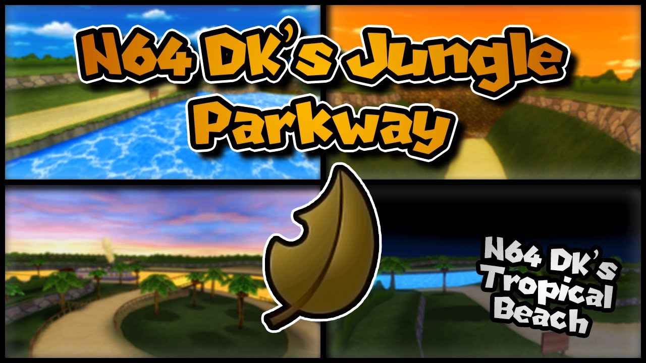 N64 DK's Jungle Parkway - Tropical Beach Texture - Mario Kart Wii