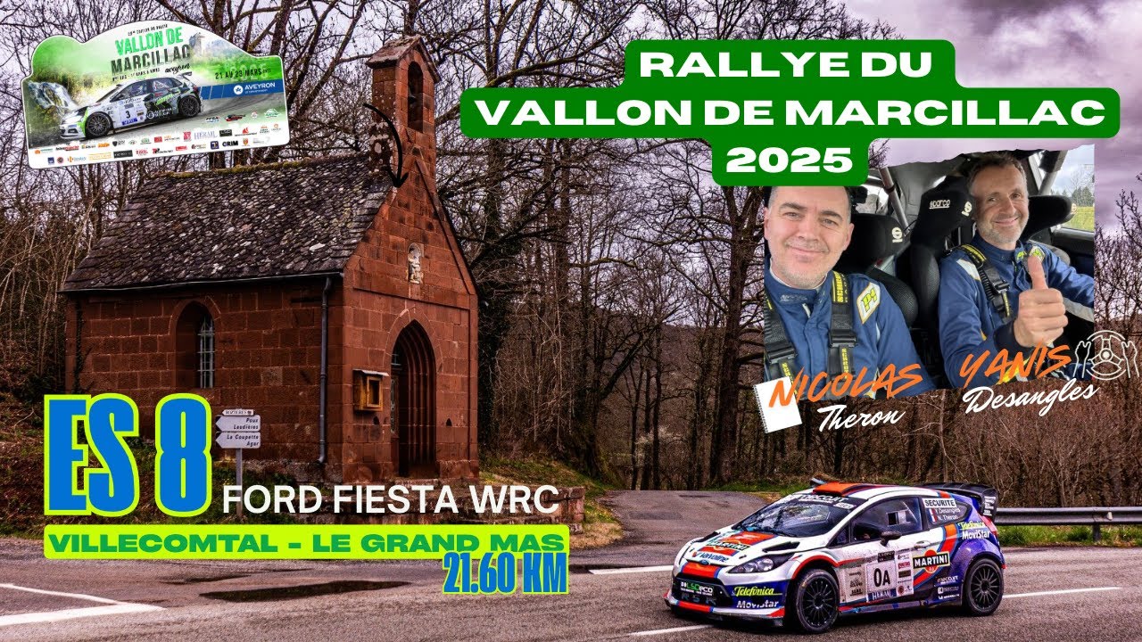 Ford Fiesta WRC en ouvreur au Rallye du Vallon de Marcillac 2025 - ES8 Villecomtal-Le Grand Mas