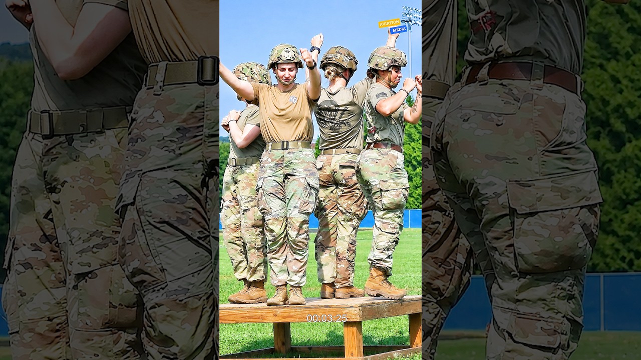 U.S. Army Female Paratroopers Prepare to Jump from a CH-47 Chinook