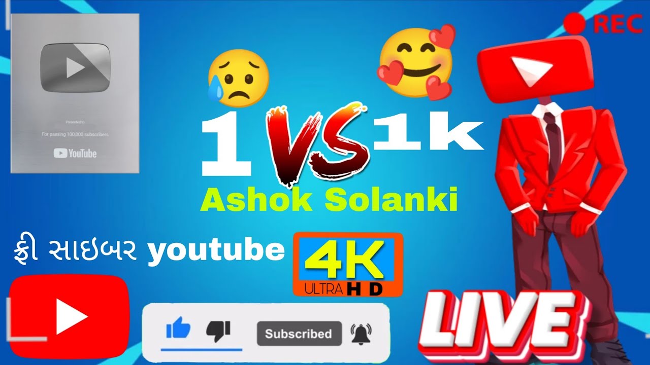 YouTube subscriber 1k🥰🚀