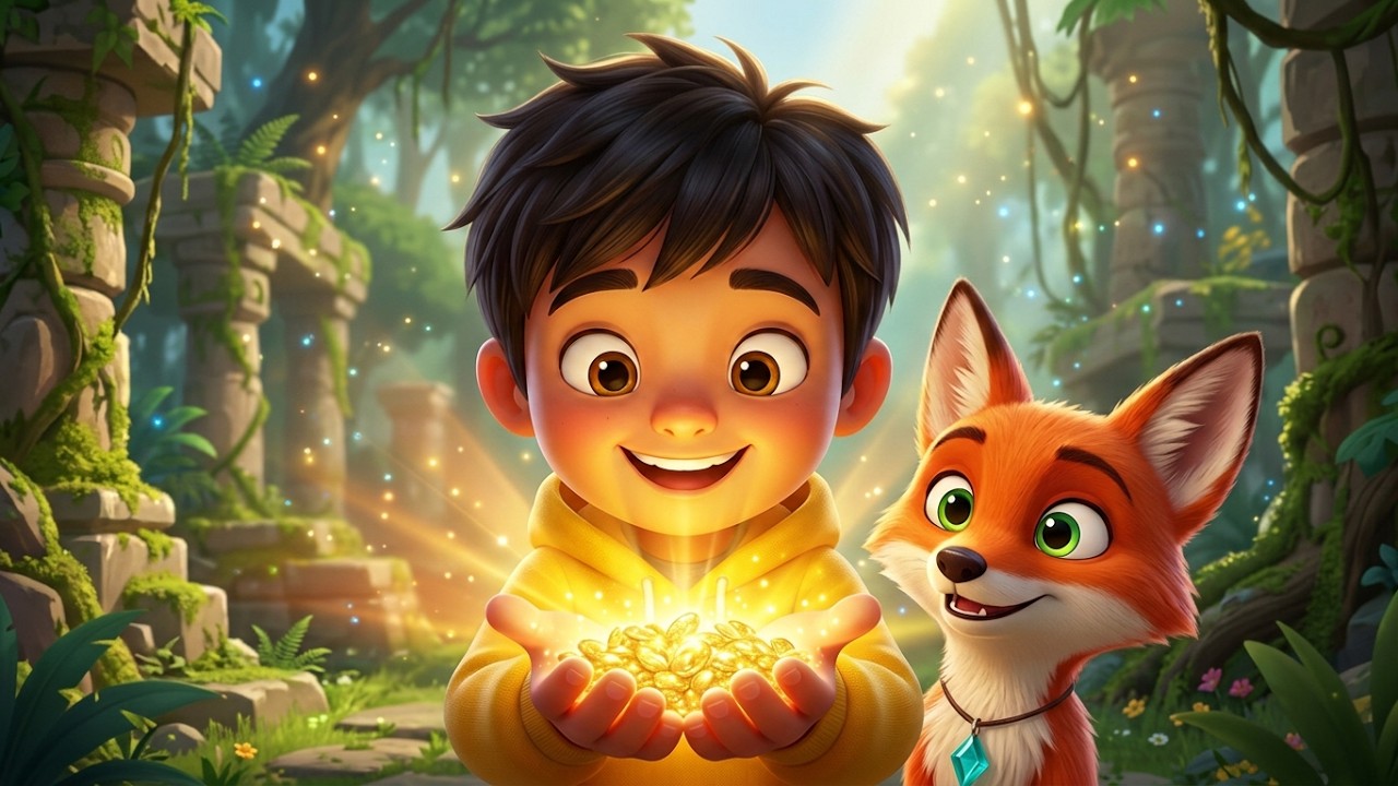 The Jungle Friend Adventure 🦊🌿 | Magical Fox & Brave Boy Save the Jungle | Kids Animated Story