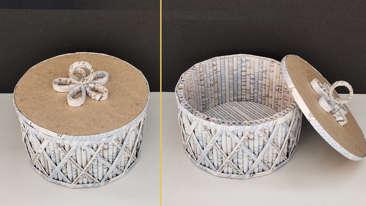 How to Make Storage Basket with Newspaper | Paper Basket | Newspaper Craft
