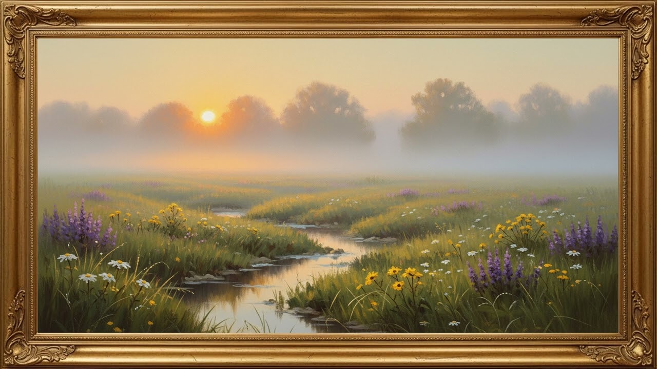 Minimalist Rural Landscape | Museum Quality 4K Art (2H Display)