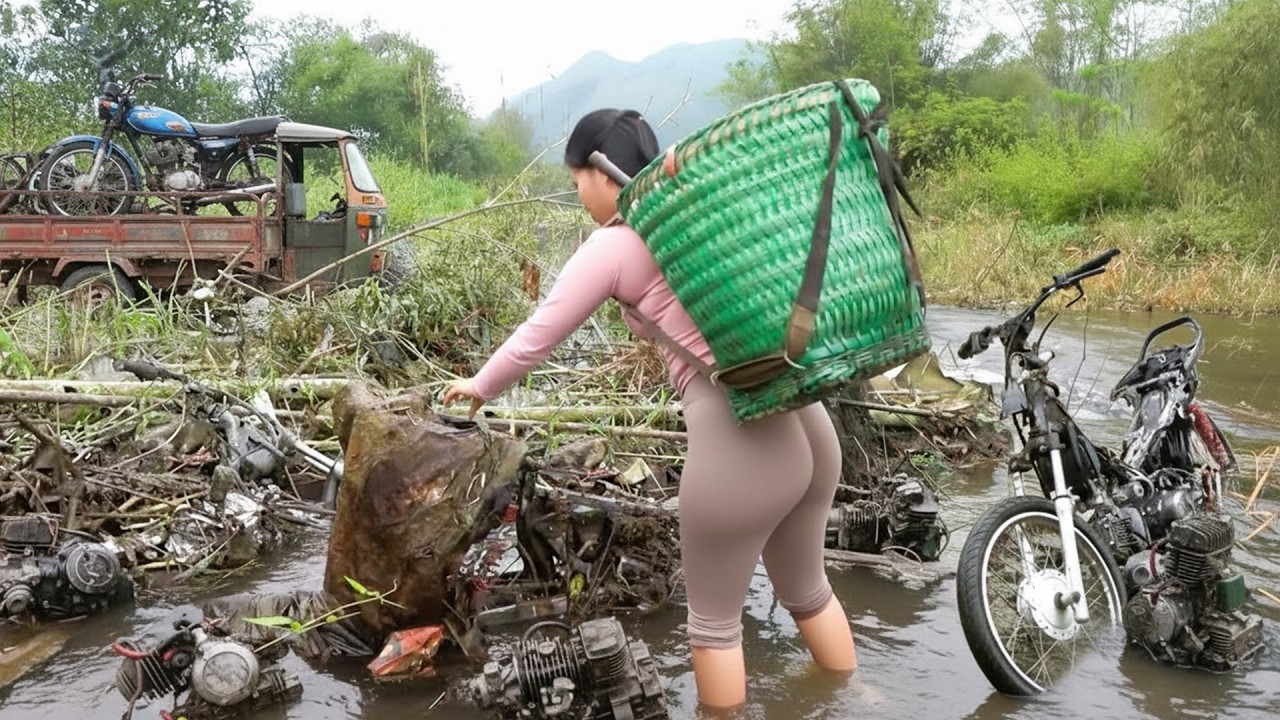 The Mechanical Girl Repairs And Fully Restores A Flooded Engine And Refurbishes An Old Motorbike