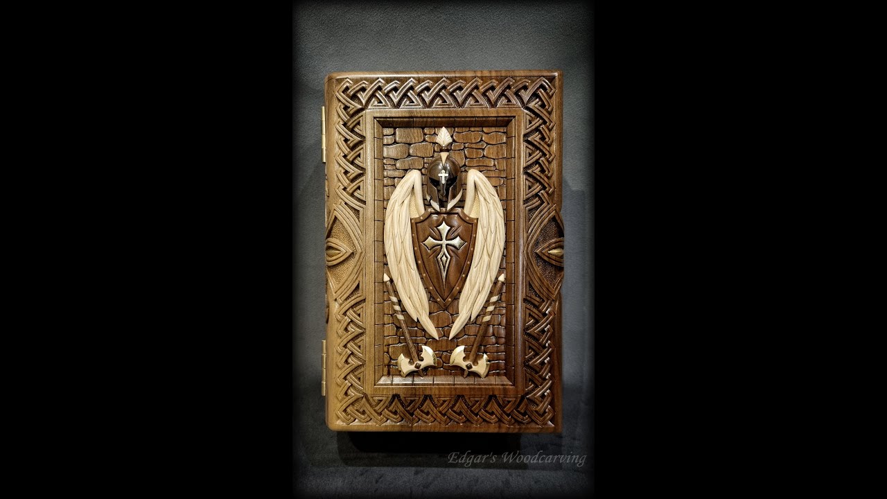 Carved Book-Box  (Angel Knight Guardian)