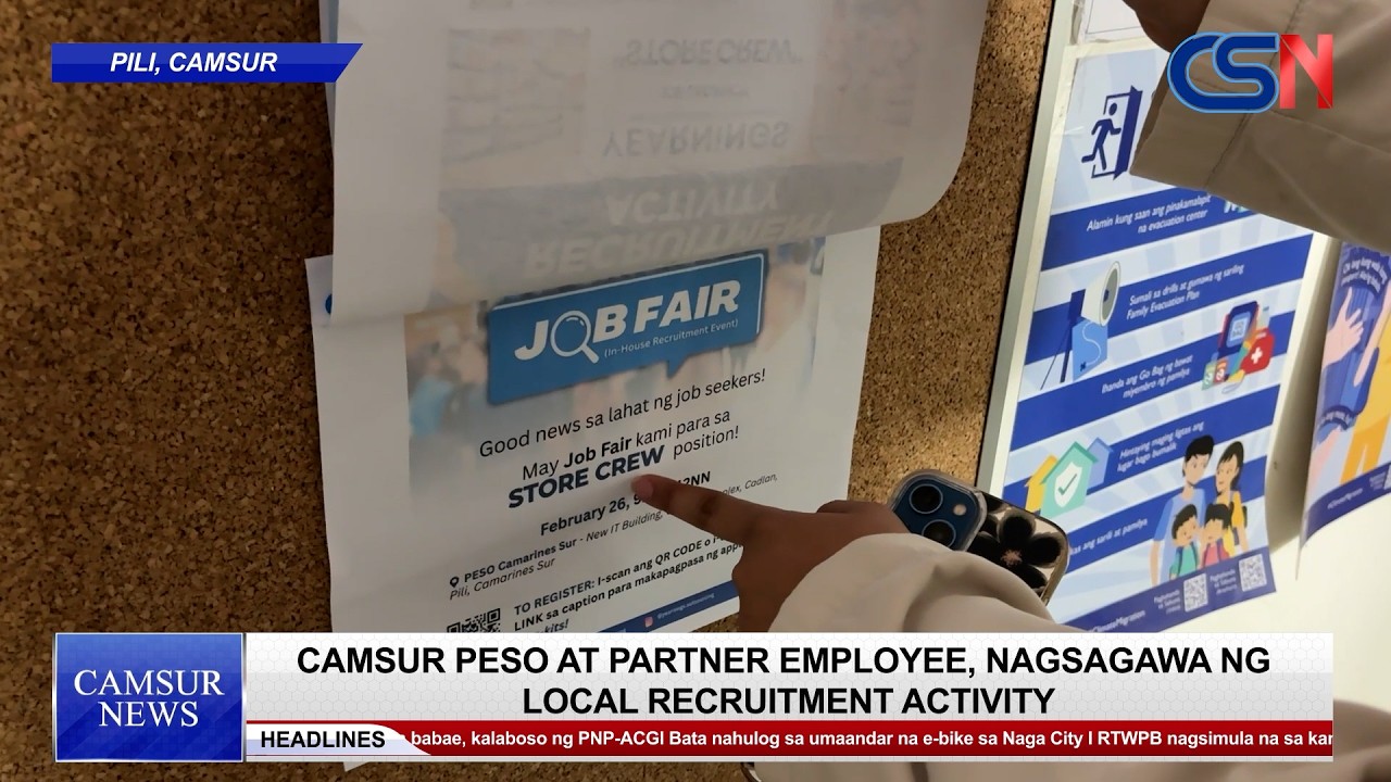 CamSur PESO at partner employee, nagsagawa ng local recruitment activity