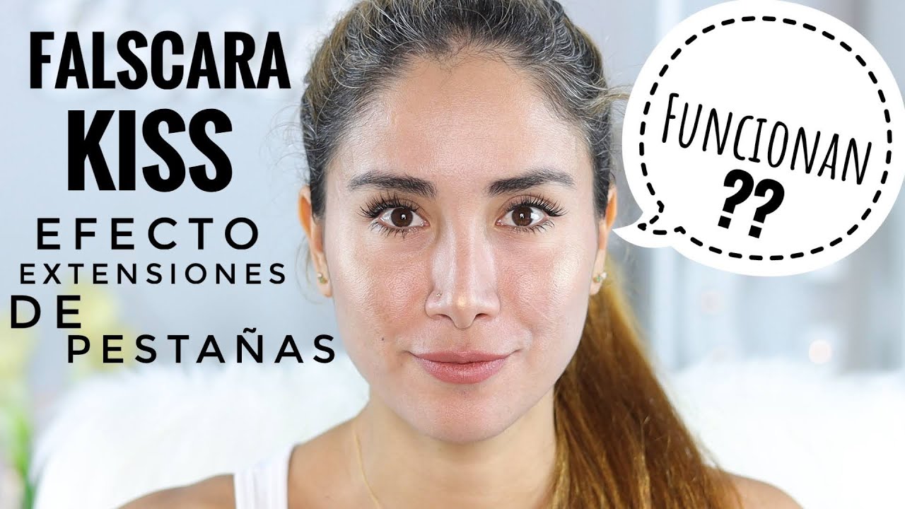 FALSCARA KISS PESTAÑAS POSTIZAS| Efecto extensiones de pestañas|FUNCIONAN??