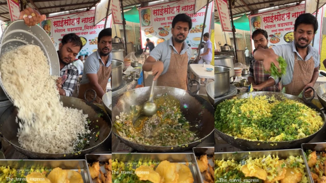 Shirdi Authentic Kanda Poha Making😍 Maharashtrian Poha Making | Indian Street Food 