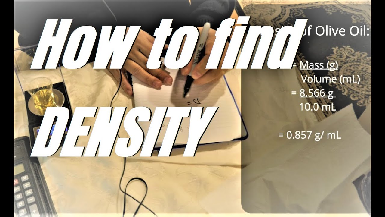 How to find the density of water, oil and ethanol biofuel with lab demonstration.