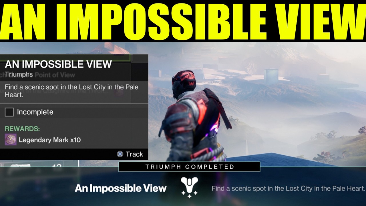 Destiny 2 - find a scenic spot in the lost city in the pale heart (AN IMPOSSIBLE VIEW triumph)