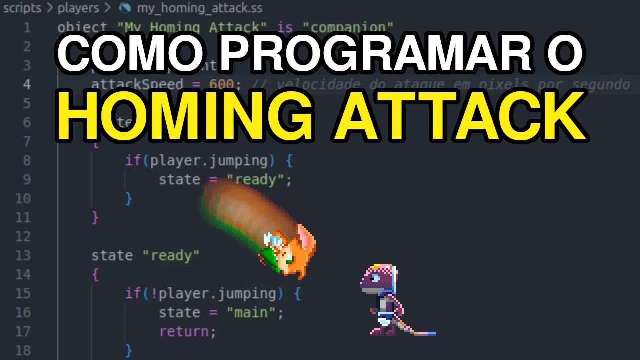 Vamos criar o Homing Attack no Open Surge! Aula 1
