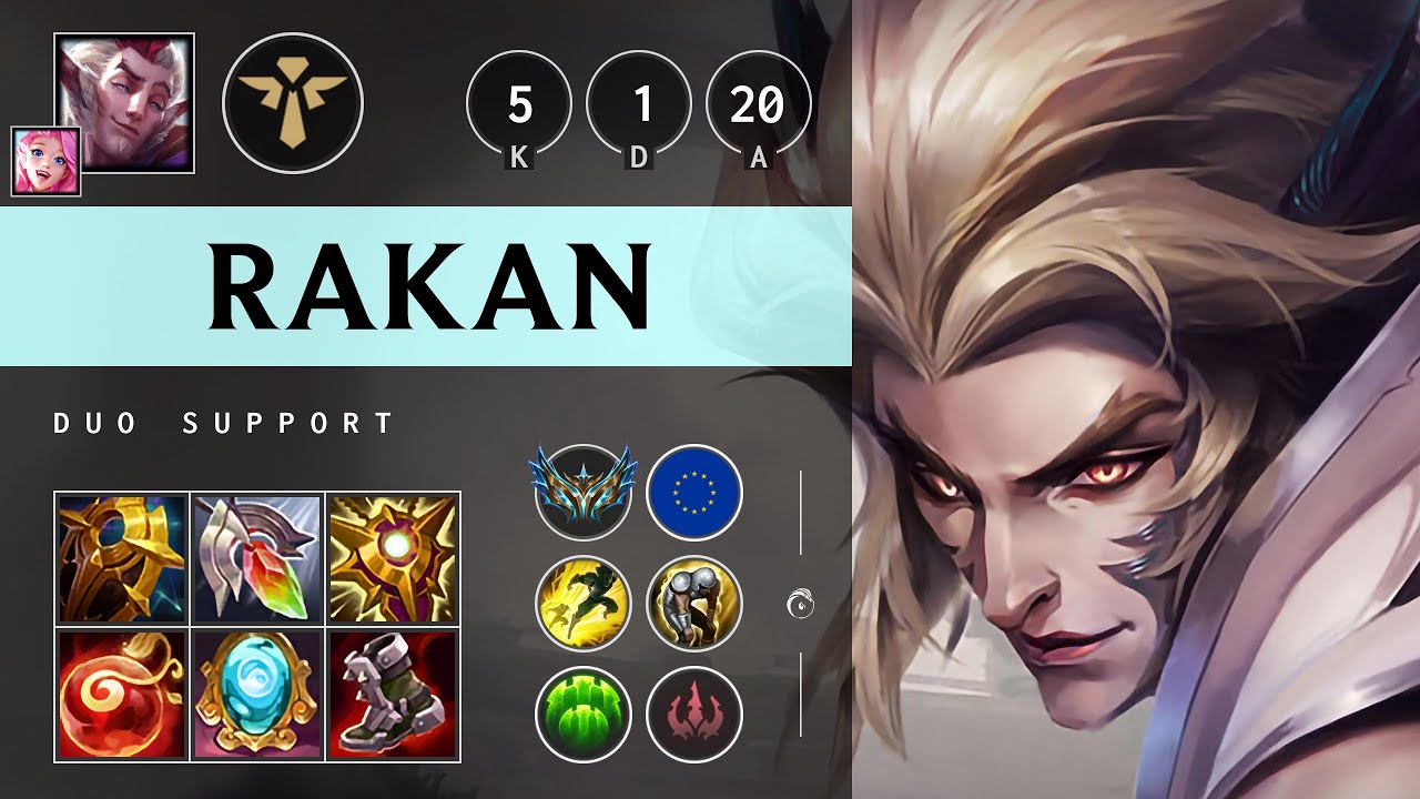 Rakan Support vs Pyke: Vision Controller - EUW Challenger Patch 14.17