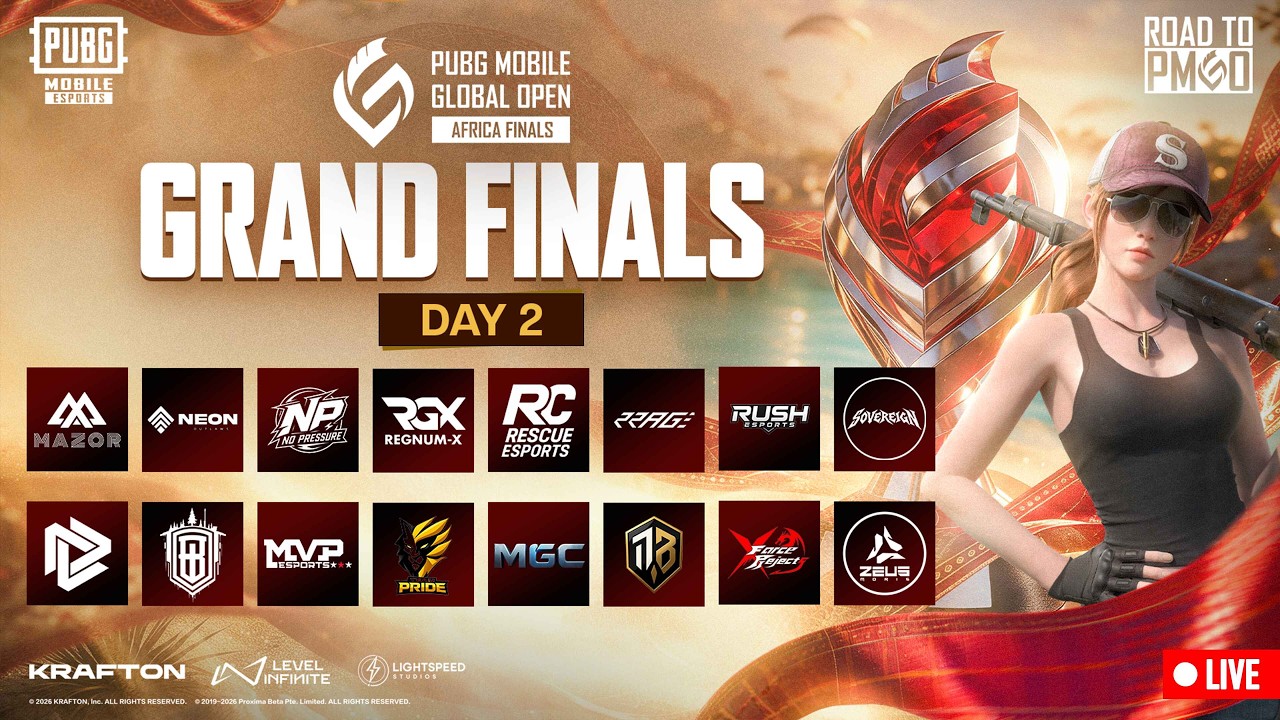👑 2026 PUBG MOBILE GLOBAL OPEN SEASON 2 - AFRICA | GRAND FINALS DAY 2 🌍🔥