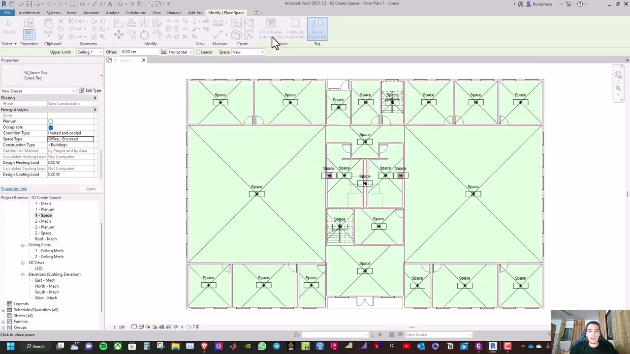 02 Создание пространств | Revit MEP