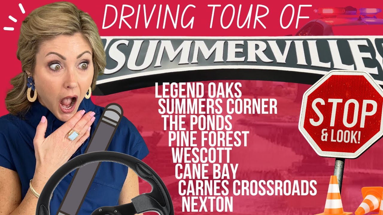 Driving Tour 🚗💨 of the Neighborhoods of Summerville, SC #thatscrealestatechick #summerville