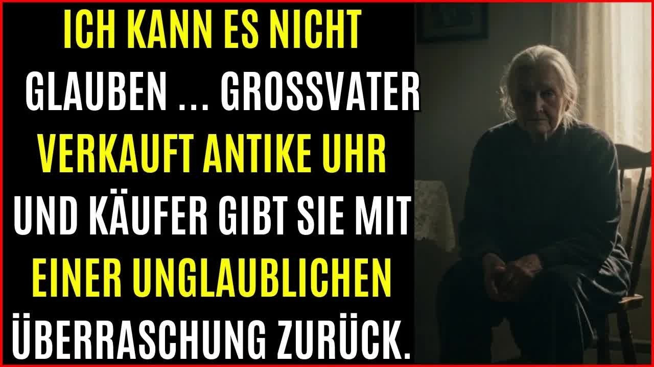 Ich kann es nicht glauben ... Großvater verkauft antike Uhr und Käufer gibt sie mit einer unglaublic
