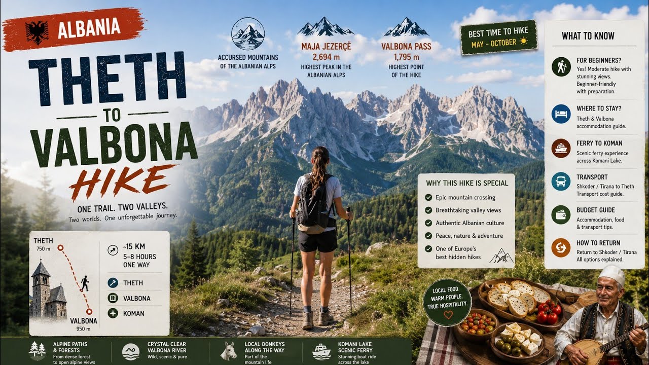 The Ultimate Guide to Hiking the THETH VALBONA TREK - KOMANI lake loop 