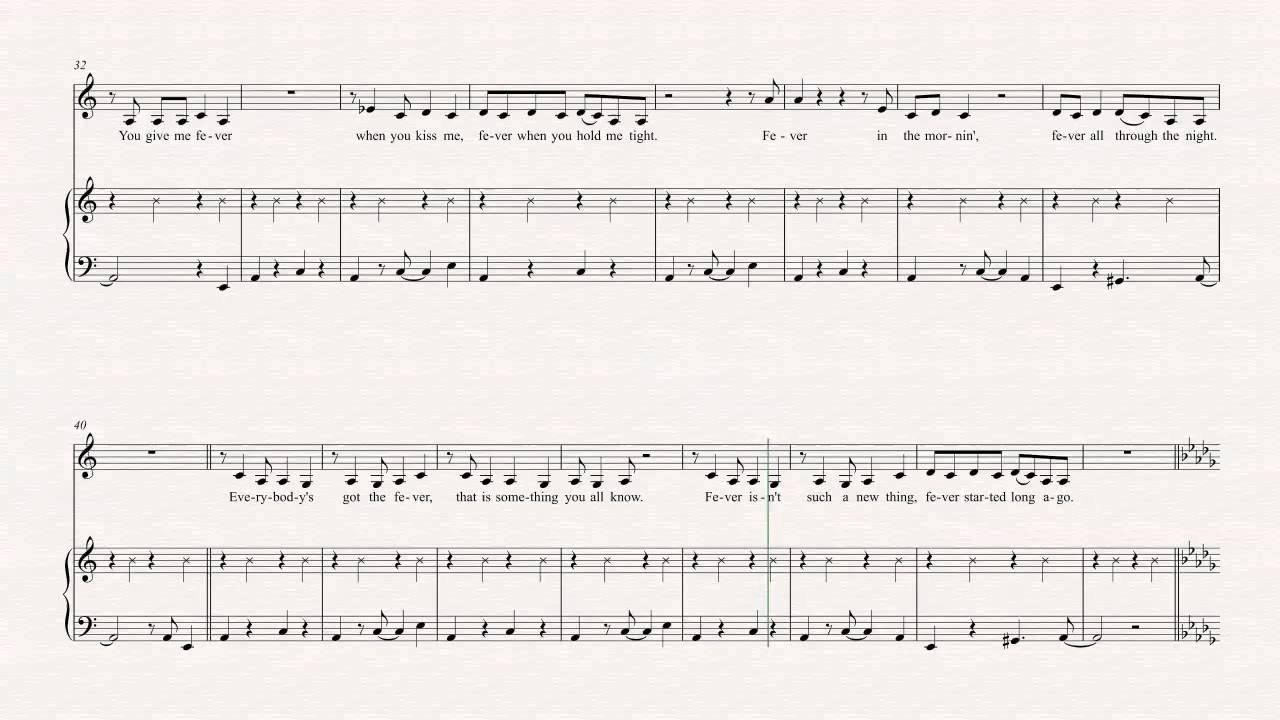Tenor Sax - Fever - Peggy Lee Sheet Music, Chords, & Vocals