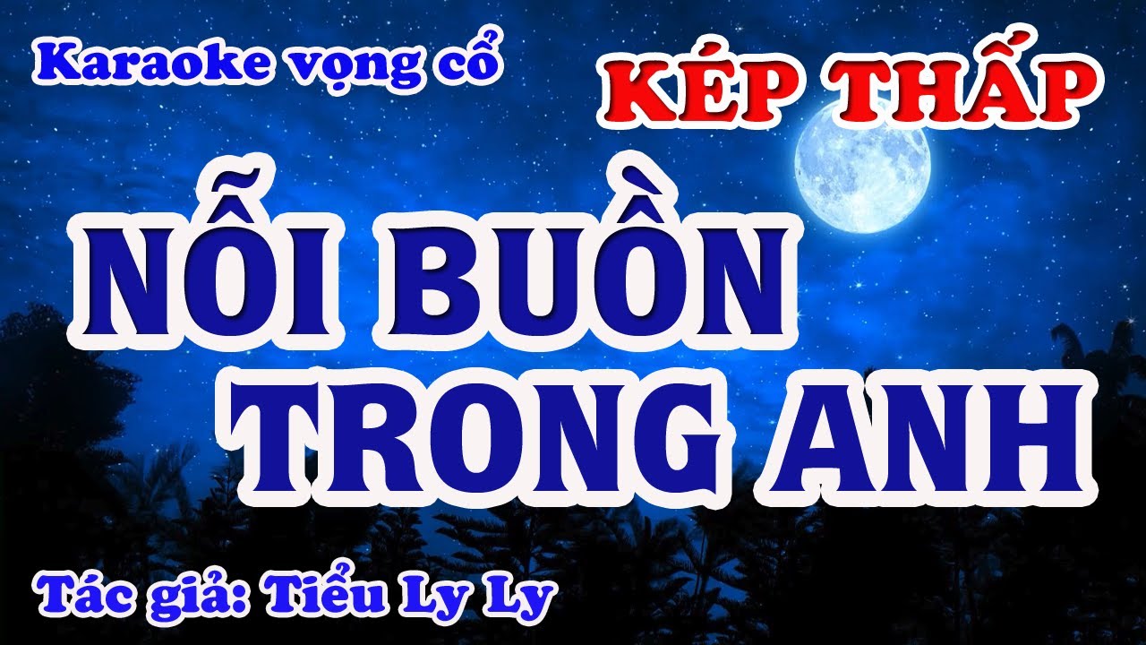 Nỗi Buồn Trong Anh - Karaoke Vọng cổ Dây Kép Thấp - Tác giả: Tiểu Ly Ly.