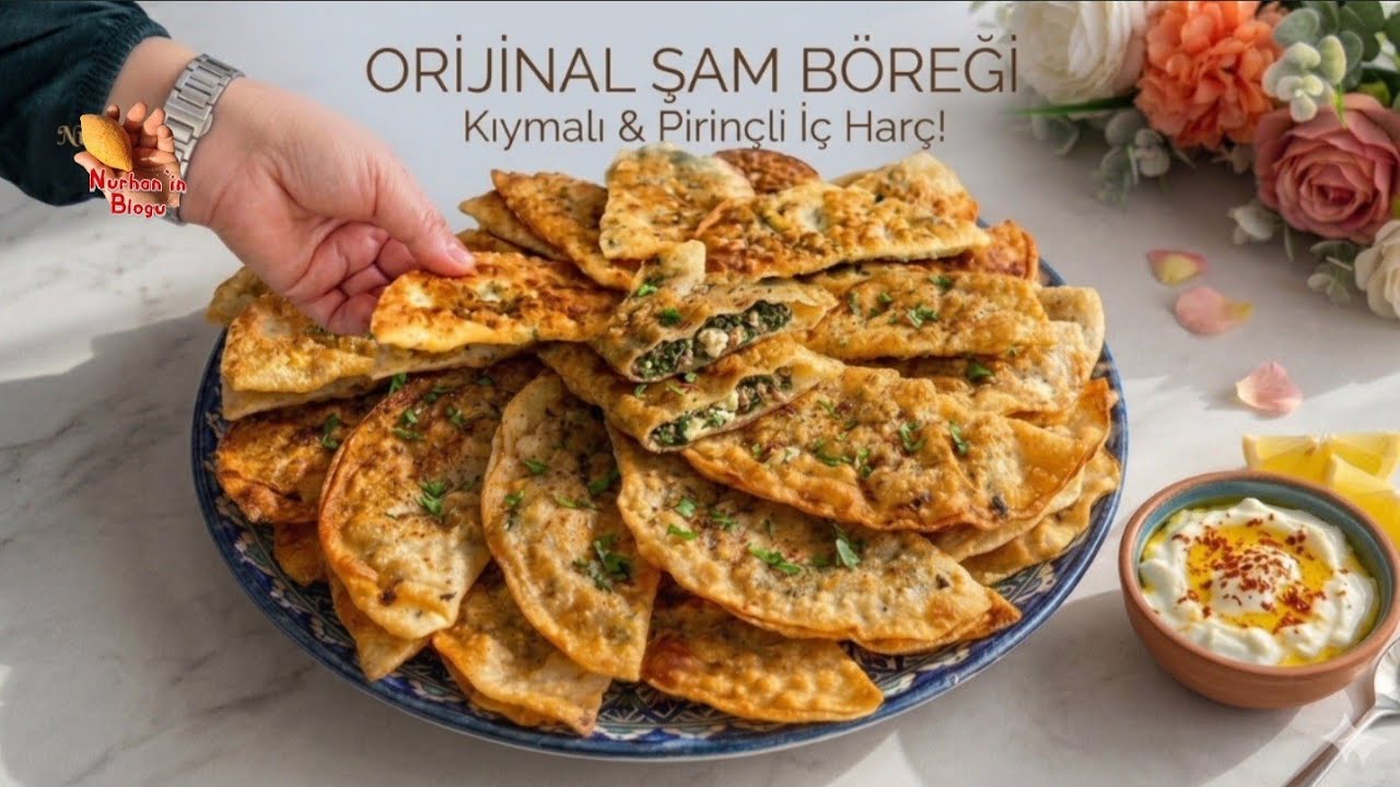 KIYMA VE 1 AVU&Ccedil; PİRİN&Ccedil; İLE HAZIRLIYORUM ✋️TAVADA NAR GİBİ &Ccedil;ITIR ŞAM B&Ouml;REĞİ TARİFİ❗️BASİT Y&Ouml;NTEM✅️
