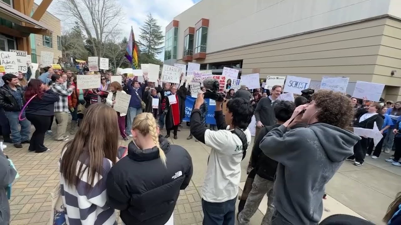 Hundreds rally against academic, sports program cuts at Sonoma State