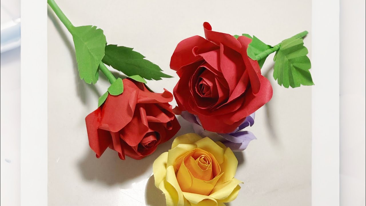 New 🌹How to make Rose from color paper | Paper Craft #diy 