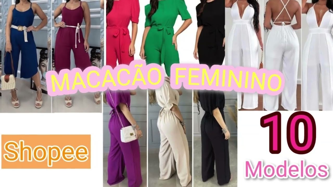 10 MODELOS DE MACAC&Atilde;O FEMININO #macacao #roupasdashopee #modafeminina