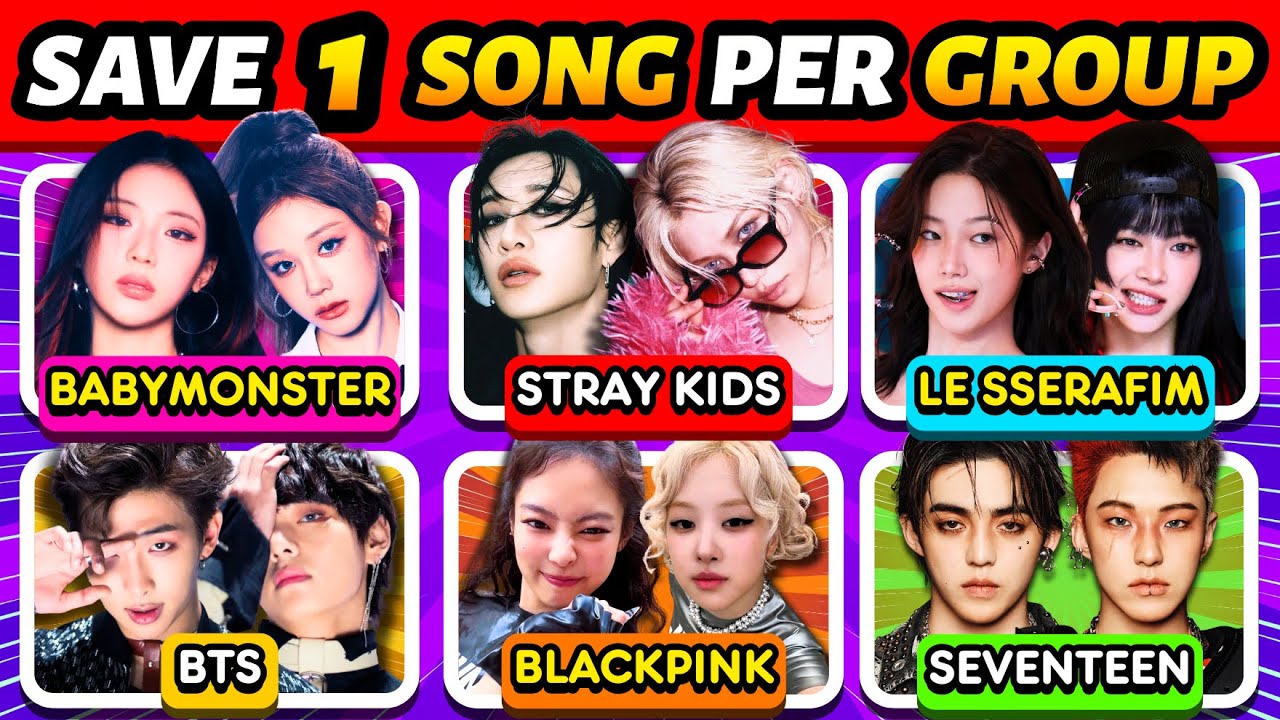 ✨ SAVE ONE KPOP SONG Per Group 🎶 [6 Songs Challenge] | KPOP QUIZ 💖