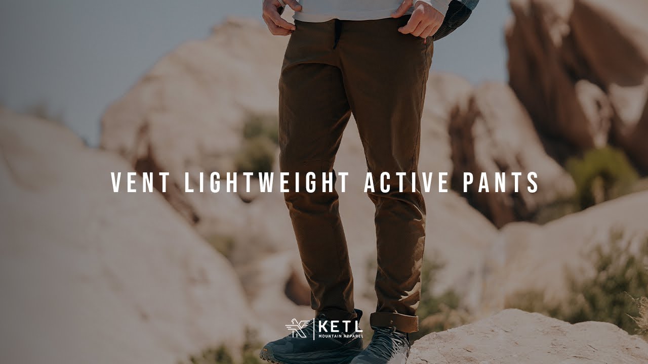 KETL Vent Lightweight Pants: Summer Hiking & Travel - Ultra-Breathable, Packable & Stretchy - Men's