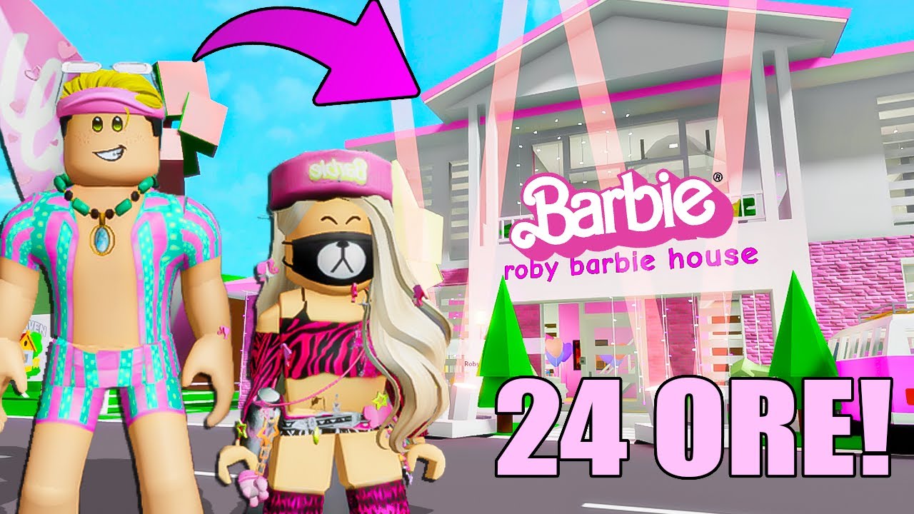 VIVO PER 24 ORE DA BARBIE E KEN SU BROOKHAVEN ROBLOX!