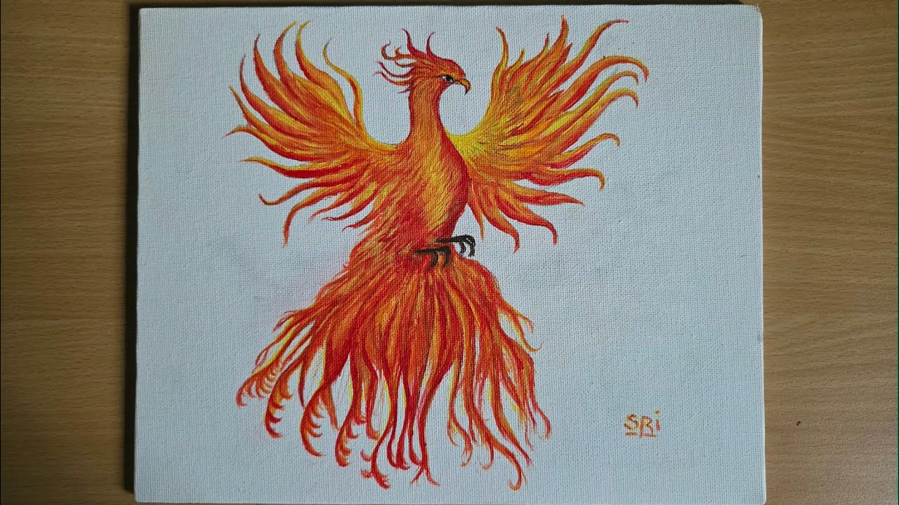 Fiery Phoenix Painting | 029 | LoveARTfully | Acrylic Painting  