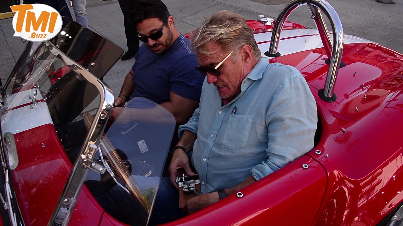 Dolph Lundgren shows off his Vintage 1965 Shelby Cobra MKIII Race Car