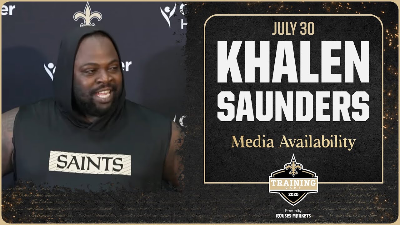 Khalen Saunders on fit in scheme, run defense | Saints Training Camp 2025