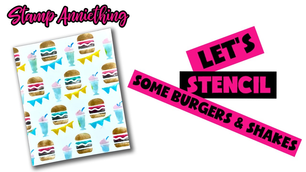 Easy Multi-Color Stenciling | Retro Diner Vibes with the Burgers & Shakes Stencil!