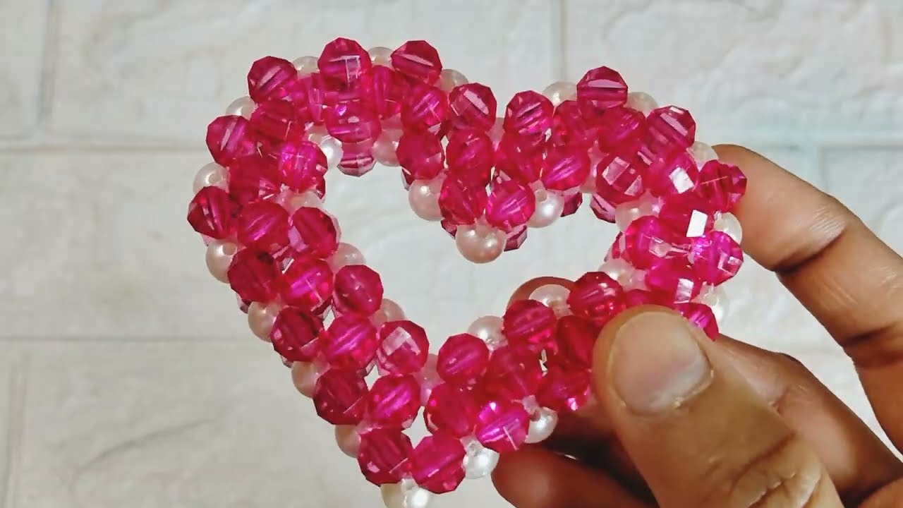 DIY Beaded Heart Keychain 💖 Easy Tutorial | Handmade Gift & Small Business Idea