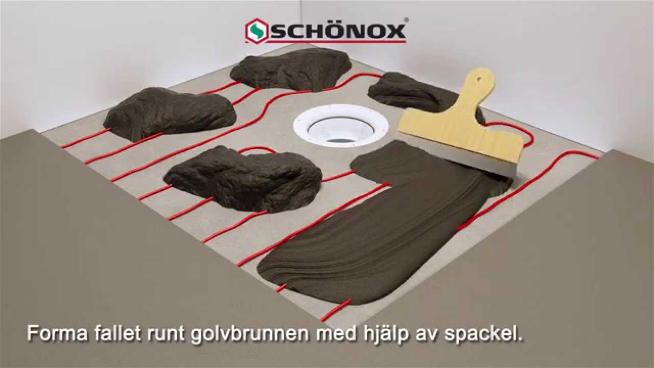 Fallspackling med handspackel, på betong
